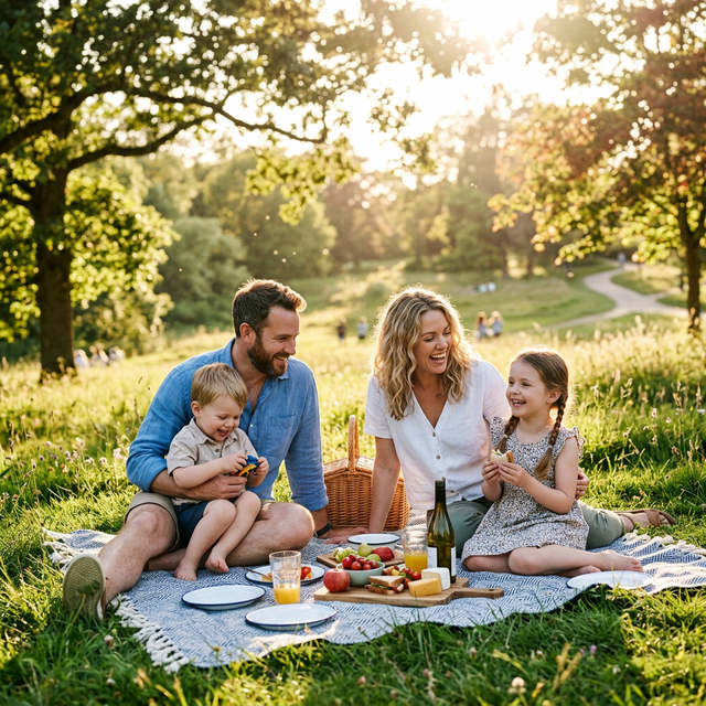 Family picnic outdoors