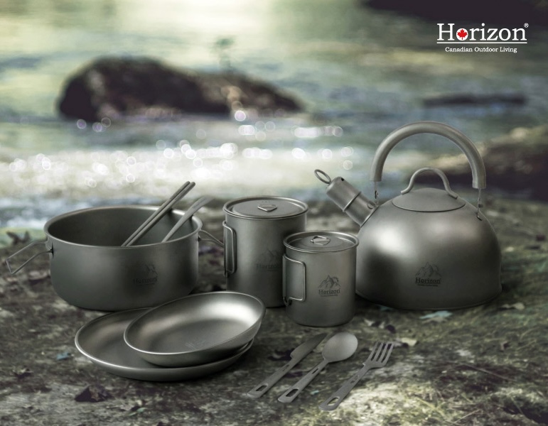 Titanium cookware set used in the legacy outdoor classroom